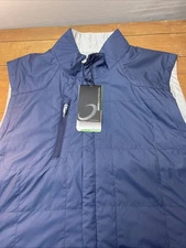 Zero Restriction Men's Kiley Vest Reversible Indigo Blue XL W352C NWT