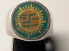VINTAGE STERLING SILVER MEXICO SUN RING SIZE 8 1/2