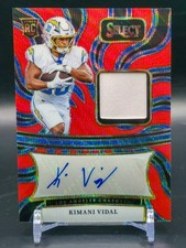 2024 Select International Kimani Vidal Rookie Signature Memorabilia Red Wave