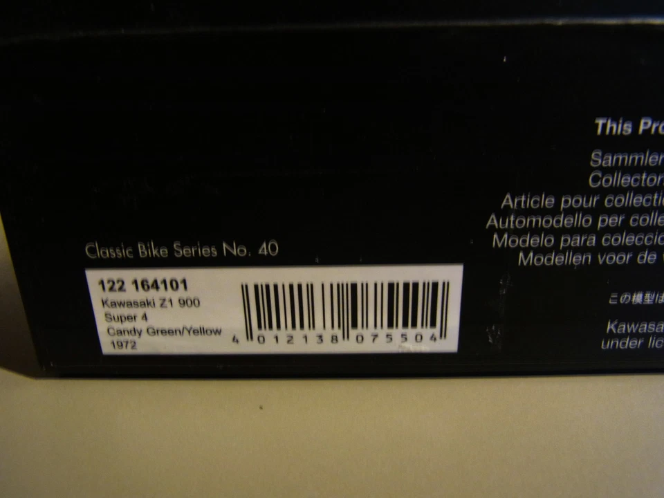 nur Verpackung für Kawasaki Z1 900 Minichamps 1/12 Super 4 Candy Green/Yellow - Bild 4 von 4