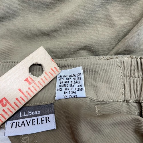 LL Bean Convertible Traveler Pants Women's Size 12 Pet Tan Nylon Hiking Outdoors - Picture 4 of 16