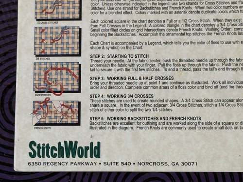 StitchWorld X-Stitch punto de cruz 1996 FISHING BUDDIES folleto Santa STOCKING - Imagen 5 de 8