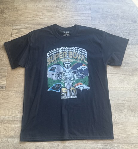 NFL Super Bowl 50 Panthers vs Broncos Grafik T-Shirt Large Herren Gildan - Bild 1 von 7