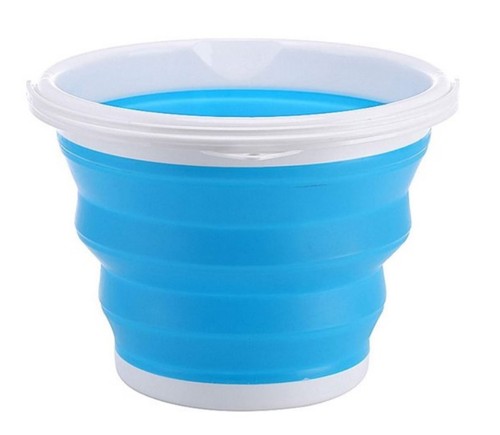 10L Faltbarer Eimer Wassereimer Falteimer Putzeimer Campingeimer Falteimer BLAU - Bild 4 von 4