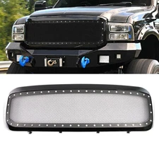 Front Bumper Grille Fit 1999-2004 Ford F250 F350 F450 F550 / 2000-2004 Excursion
