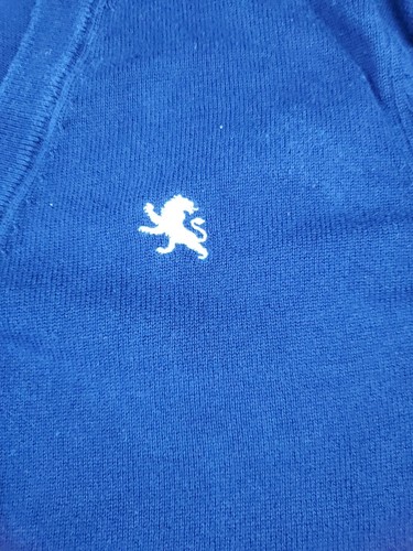 Express Strickjacke Pullover Herren Gr. Large Blau Langarm Preppy Freizeit - Bild 5 von 24