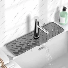Silicone Faucet Mat For Kitchen Bathroom Sink Splash Guard Faucet Slip Drain Pad