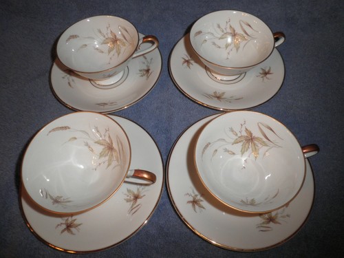 Lote De Colección De 4 Tazas De Té Y Platillos Aurora Por EDELSTEIN Baviera Alemania y Más - Imagen 3 de 7