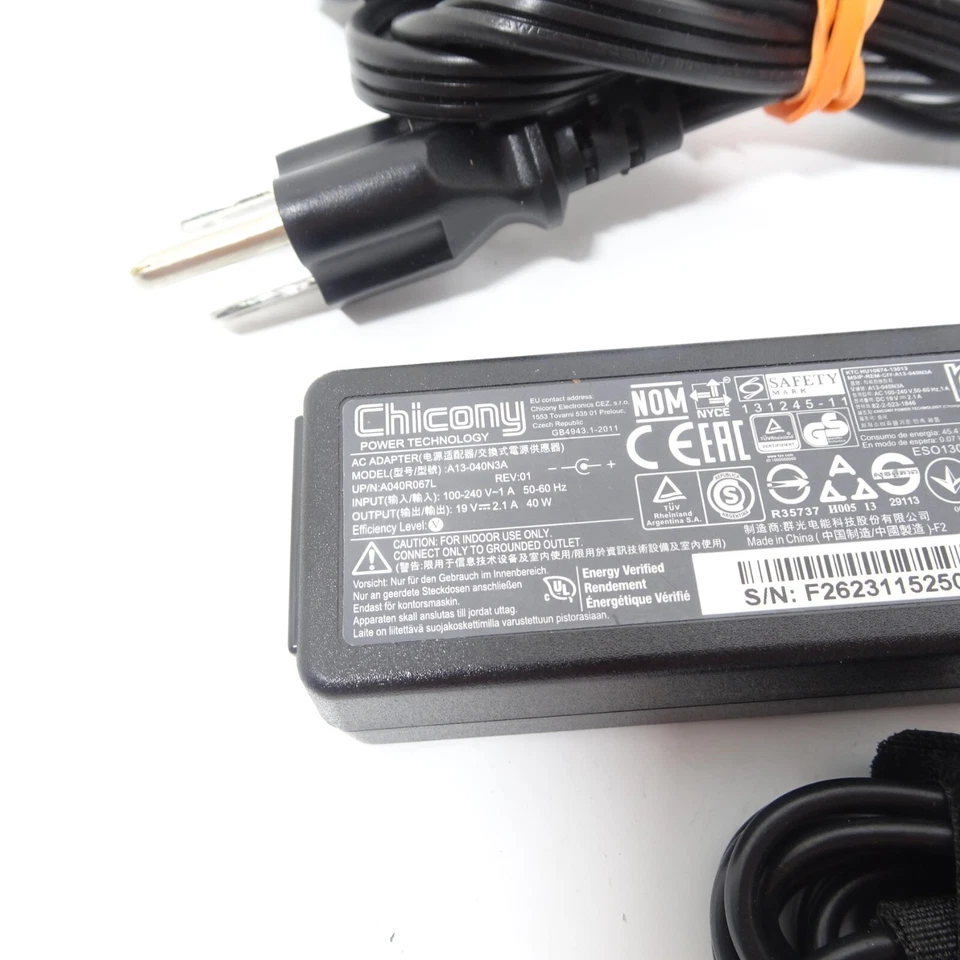 Cargador Adaptador CA Original Chicony A13-040N3A A040R059L 19V 2.1A 40W Foto 2 de 4