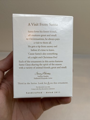 HALLMARK 2011 Keepsake Ornament Christmas A Visit From Santa Snowy Owl Bird #3 - Picture 12 of 14