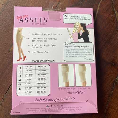 NWT ASSETS by SPANX HIGH WAIST shaping pantyhose– Nude – Size 3 flatten belly - Picture 4 of 7