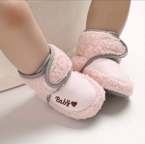 Babies warm non - slip slippers - pink - Picture 3 of 5
