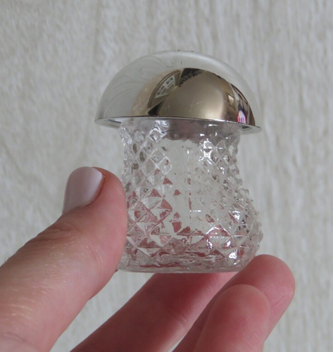 VTG BMF Mushroom Mid Cenutry Modern MCM Glass Salt Pepper Shakers 2" READ - Picture 3 of 20