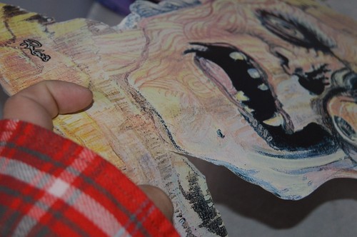 Amscan Ron Lewis Halloween Zombie Mummy Vintage 2 Sided Diecut Small Tear - Picture 6 of 6