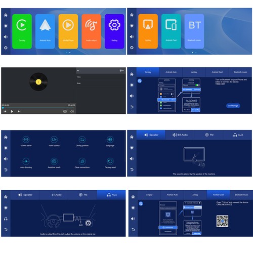 Radio estéreo portátil inalámbrica CarPlay Android pantalla táctil automática para automóvil HD 10,26 - Imagen 16 de 20