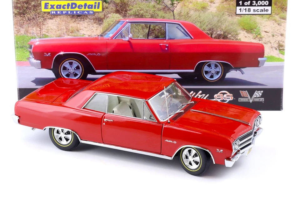 1:18 Exact Detail Chevrolet Chevelle Z16 Malibu SS Coupe 1965 red WCC501 - Bild 2 von 4