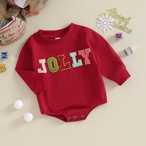 Newborn Baby Girl Boy Sweatshirt Romper Long 0-3 Months Q19 Red Letter Print - Bild 6 von 7