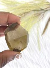 High grade smoky quartz freeform - polished smoky quartz geometric freeform -