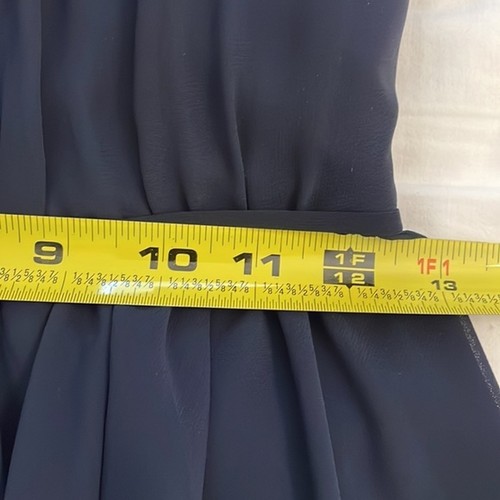 Morilee Madeline Gardner dunkelblaues Kleid Damen 2 hohe Neckholder Chiffon A-Linie  - Bild 6 von 15