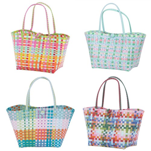 Markttasche medium oval bunt Overbeck And Friends Einkaufskorb Tasche Korb - 第 1/16 張圖片
