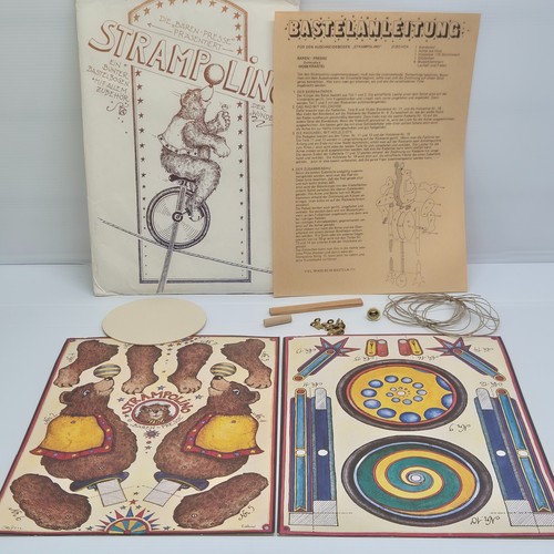 Vintage German Paper Doll Toy Circus Bear Unicycle Strampolino Build A Bear 1995 - Picture 3 of 9