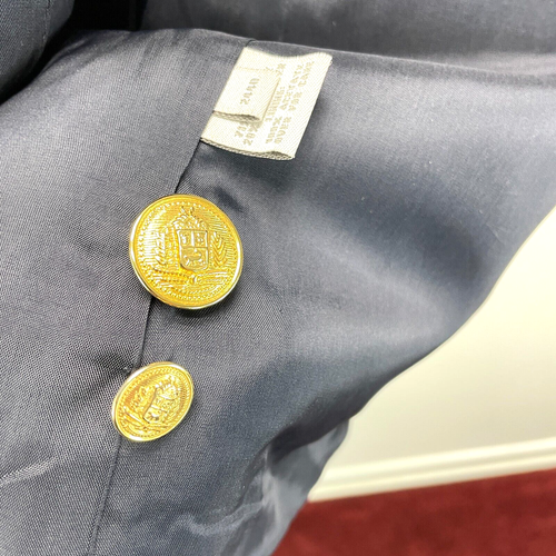 Vintage Petite Sophisticate Blazer Womens 8 Jacket Crest Gold Metal Buttons 90s - Picture 14 of 22