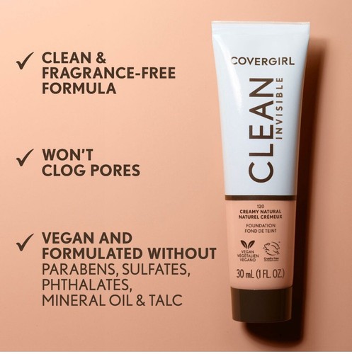 CoverGirl Clean Invisible Liquid Foundation - 190 Deep Bronze - 1 Fl. Oz. - Picture 5 of 9