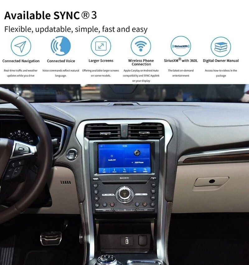 FORD Fusion/Mendeo 2013-2019 4" SYNC1 TO SYNC3 8" UPGRADE KITS CONVERSION OEM - Image 2 of 3
