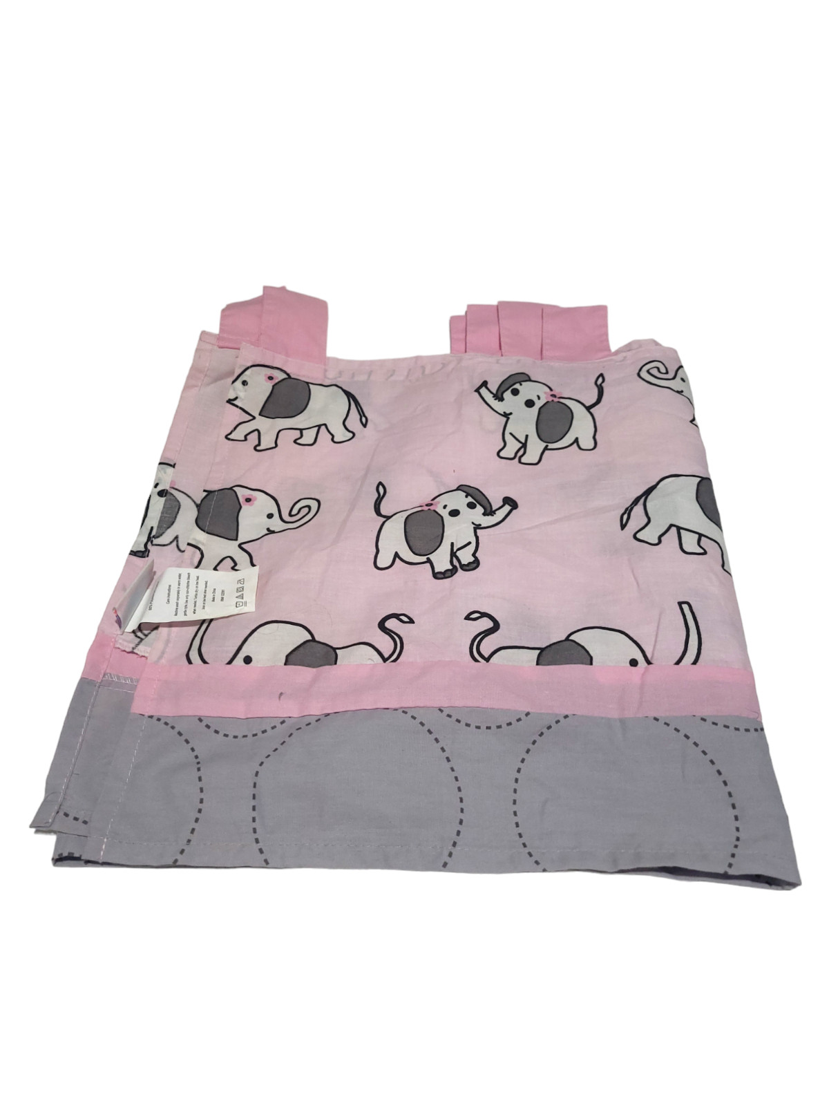Geenny Baby Valances Pink and Gray Elephants 2 Valances