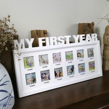 Creative DIY 0-12 Month Baby "MY FIRST YEAR" Pictures Display Plastic Photo