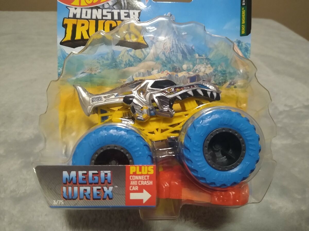  Hot Wheels Monster Trucks Mega Wrex, Connect and Crash