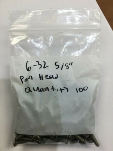 6-32 Pan Head Machine Screws Phillips Stainless Steel All Sizes / Quantities - Picture 3 of 16