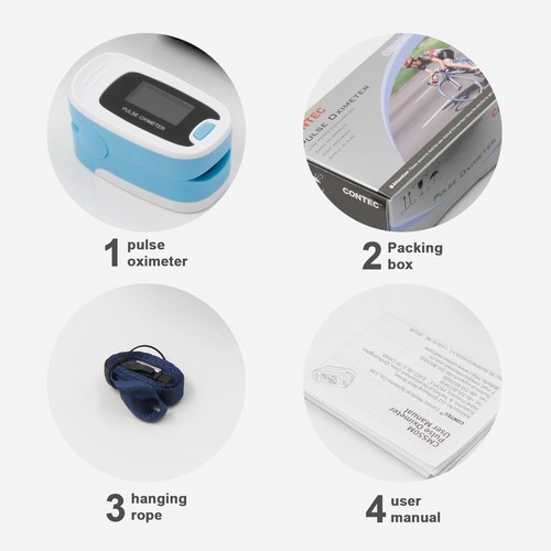 Oxímetro de pulso de punta de dedo de oxígeno en sangre OLED portátil Oxímetro SPO2 PR, EE. UU. FDA CE - Imagen 12 de 14