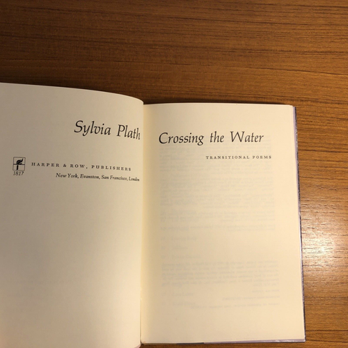 SYLVIA PLATH, CROSSING THE WASSER Erste US-Ausgabe, Erstdruck - Bild 5 von 13