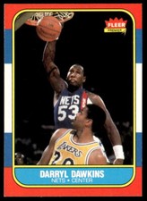 1986 Fleer #24 Darryl Dawkins   Basketball New Jersey Nets