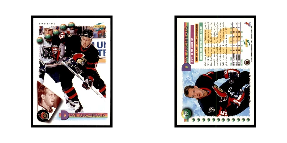 Dave Archibald 1994 Score #133 Hockey Cards Hockey Card NM - Image 3 of 3