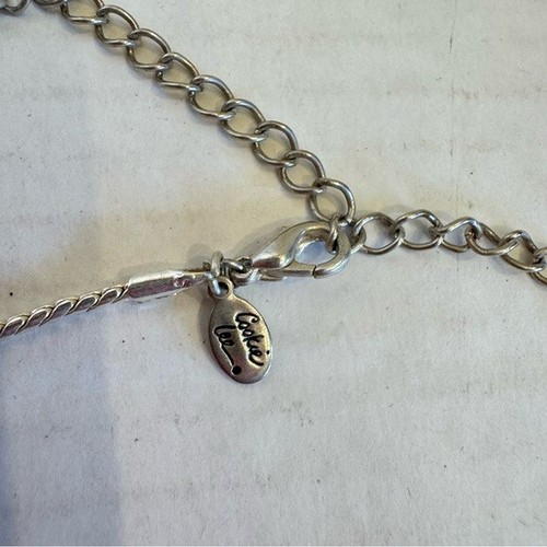 Collana catena serpente tono argento Cookie Lee spiaggia palma occhiali da sole charm 18" - Foto 13 di 16