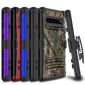 For-Samsung-Galaxy-S10-5G-Rugged-Hybrid-Case-Fingerfrint-Unlock-Screen-Protector