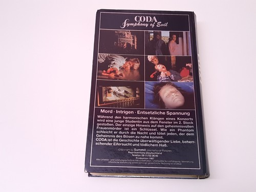 Coda - Symphony Of Evil 1987 Uncut VHS German PAL Summit Video Hartbox - Bild 2 von 5