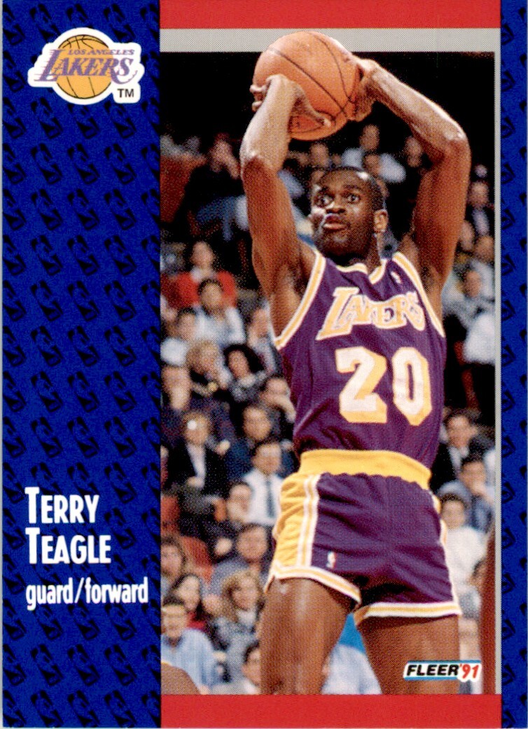 1991-92 Fleer Terry Teagle . Los Angeles Lakers #103