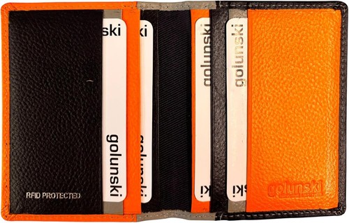 Golunski Leather 3 Tone RFID 16 Slot Credit Card Holder Men & Women Unisex 889 - Picture 5 of 50