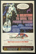Silver Surfer MyComicShop Lone Star Comics Print Ad Poster Art PROMO Original