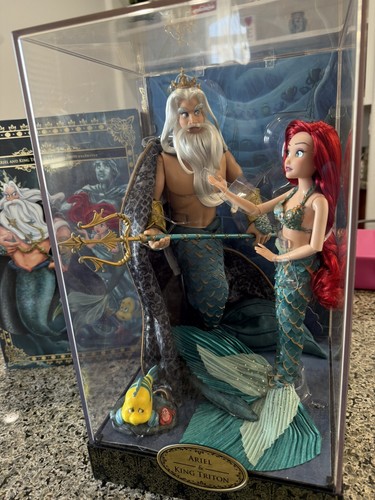 Disney Designer Fairytale Series Ariel and King Triton Limited Edition Doll - Picture 3 of 7