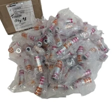 98 BURNDY YSU2R2W Compression Splice Heavy-Walled Aluminum Tube Red/Orange NEW