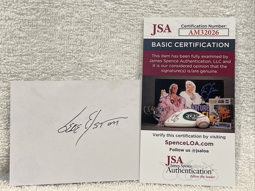 RARE Gene Elston AUTO'D 3x5 Index Card, Houston Colt 45s Announcer, JSA AUTH! - Bild 1 von 3