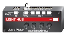JUST PLUG LIGHT HUB SET (JP5701) BY WOODLAND SCENICS-DIM CONTROL & 4 LIGHT PORTS