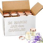 24 Pcs Bulk Candles Mini Mason Jar Candles 4Oz Small Scented Wedding Favors Gift