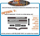 1992 1993 MERCURY 175 HP 2.5 LITRE Reproduction Kit décalcomanie hors-bord 200 cv également