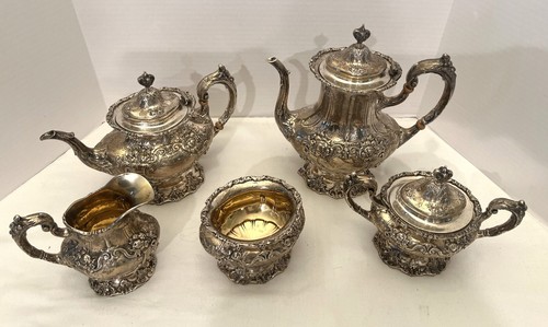 FRANCIS I BY REED & BARTON Sterling Silver 5-PC TEA & COFFEE SET ~No Monos 570A - Picture 2 of 13