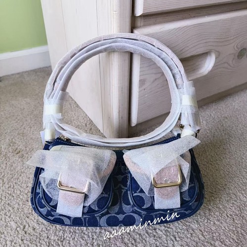NEW Coach Ashton Baguette Bag In Signature Denim CY700 (original packing) - Picture 2 of 13